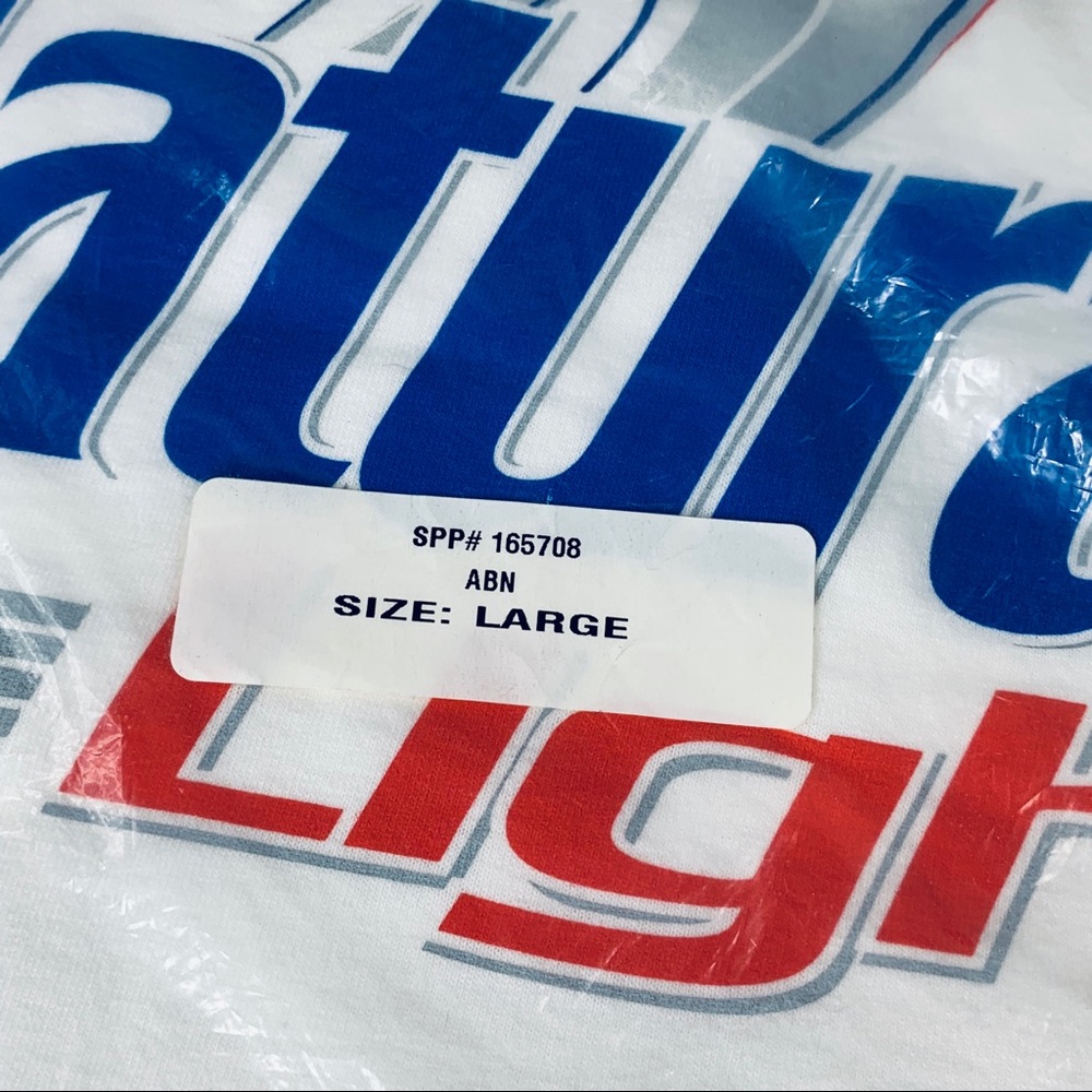 Men’s Natural Light Tee T-shirt Shirt Size Large - Picture 3 of 5
